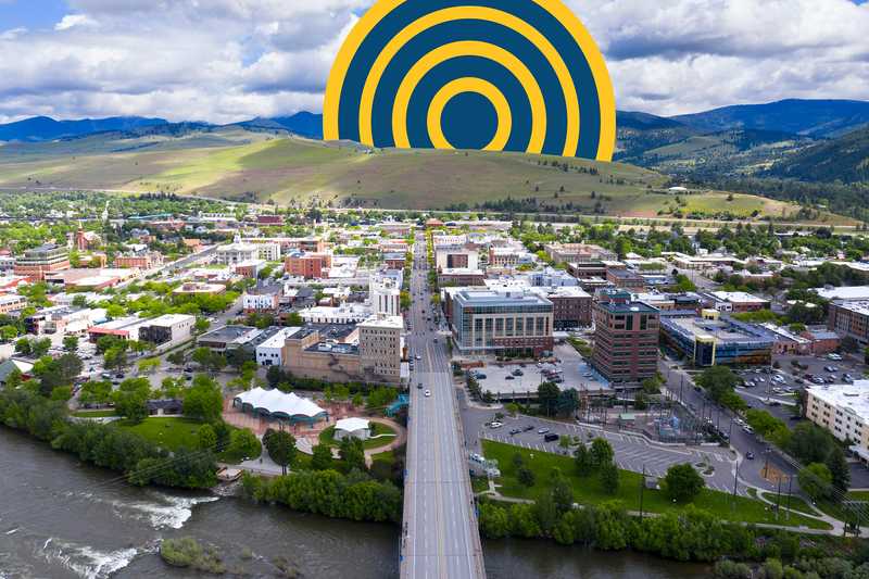 Aerial view of Missoula, MT