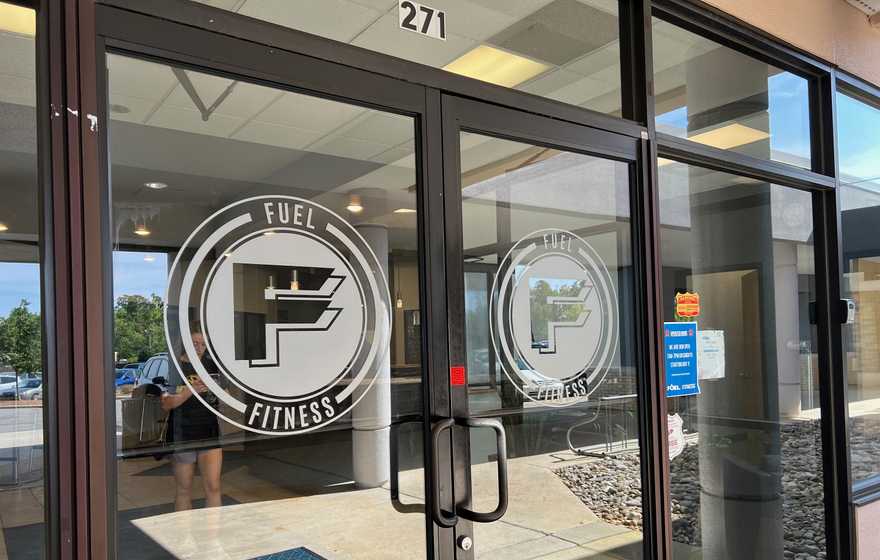 Front door of Fuel Fitness Durham